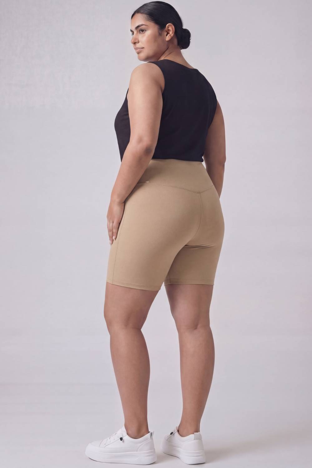 Plus Size Cream Tummy Shaper Shorts
