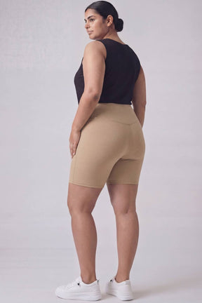 Plus Size Cream Tummy Shaper Shorts
