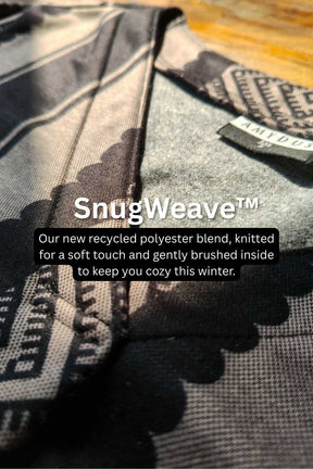 Plus Size Black Beige Stripe SnugWeave™ Winter Top