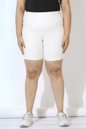 Plus Size White Tummy Shaper Shorts