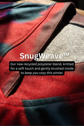 Plus Size Red Abstract SnugWeave™ Winter Top