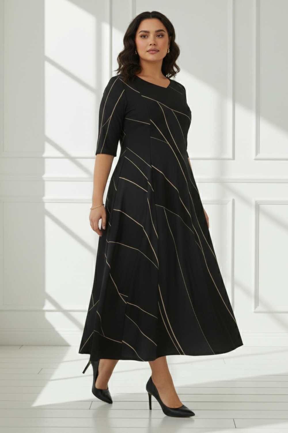 Teal Black Sculpted Cocktail Dress