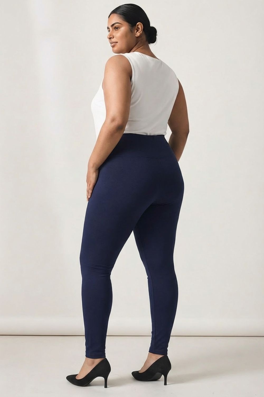 Plus Size Navy Essential Tummy Shaper Jegging
