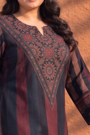 Plus Size Striped Printed SnugWeave™  Kurta
