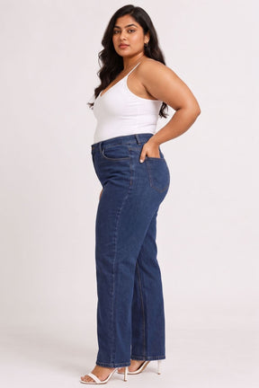 Plus Size Straight Fit Absolute Navy Blue Jeans