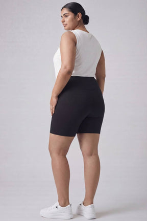 Plus Size Black Tummy Shaper Shorts