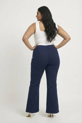Plus Size Navy Blue Flare Jeans
