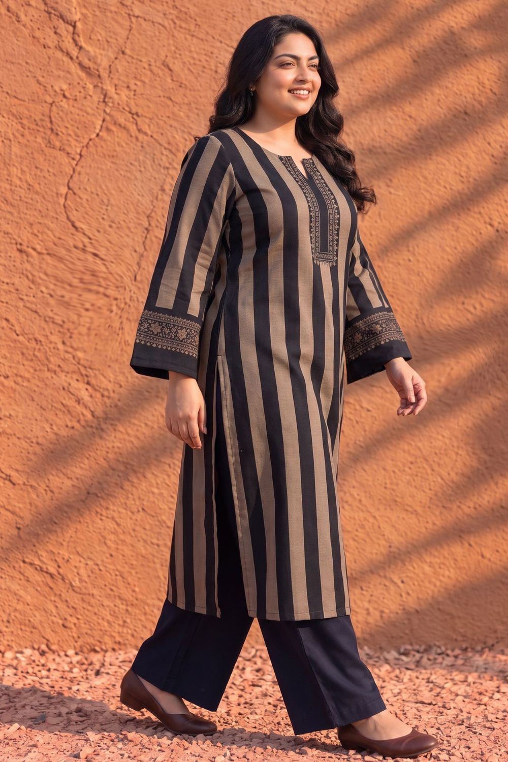 Buy Plus Size Classic Stripes SnugWeave™  Kurta
