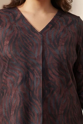 Plus Size Abstract Animal Print SnugWeave™ Winter Top Coord Set