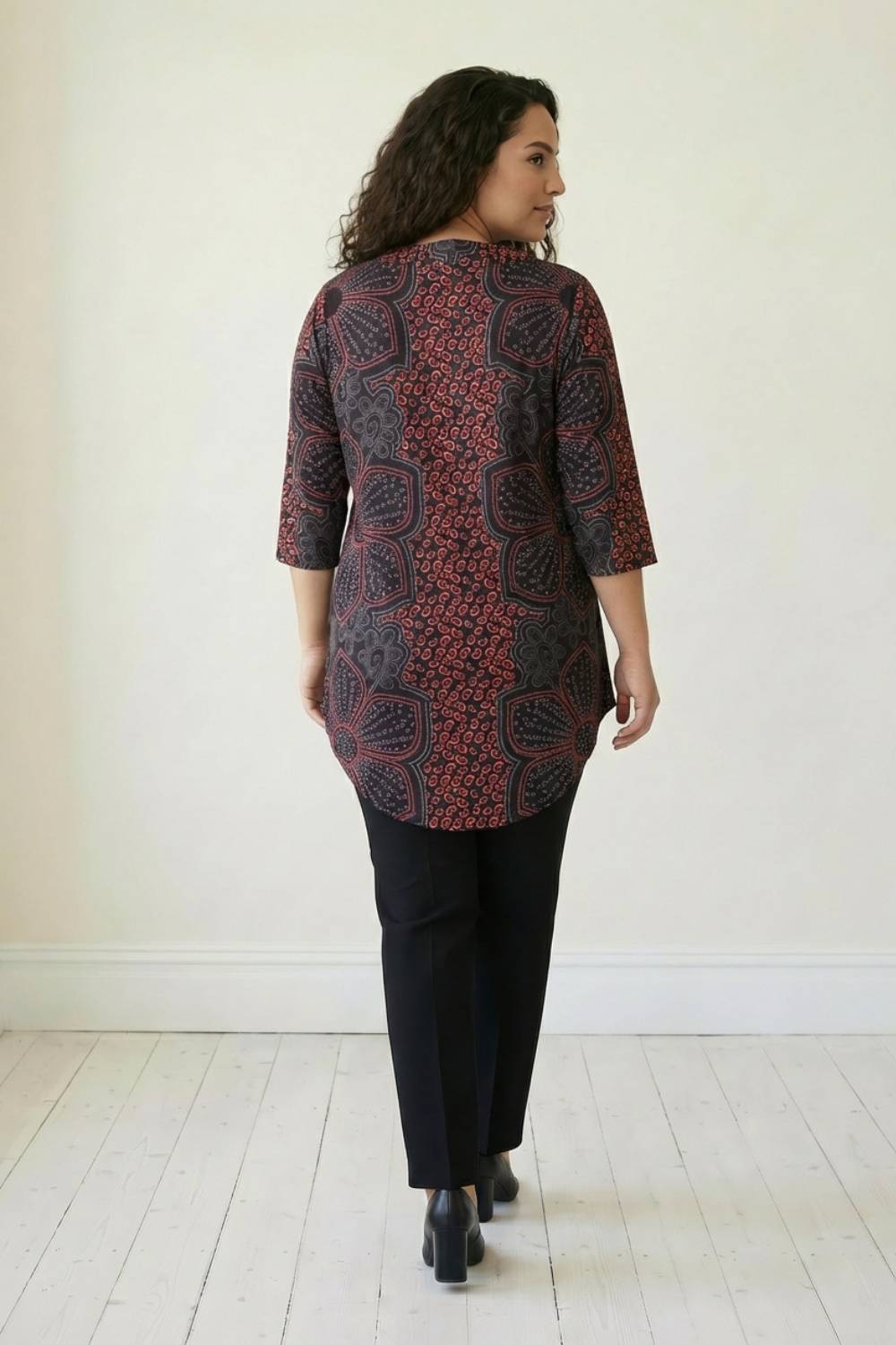 Comfortable Plus Size Maroon Floral Top