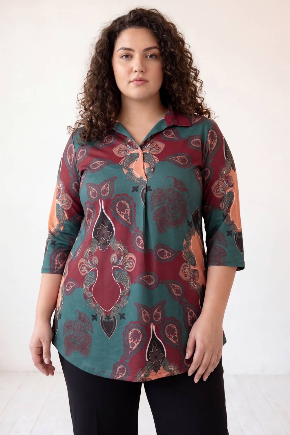 Emerald Mystic Center Pleat Top for Women