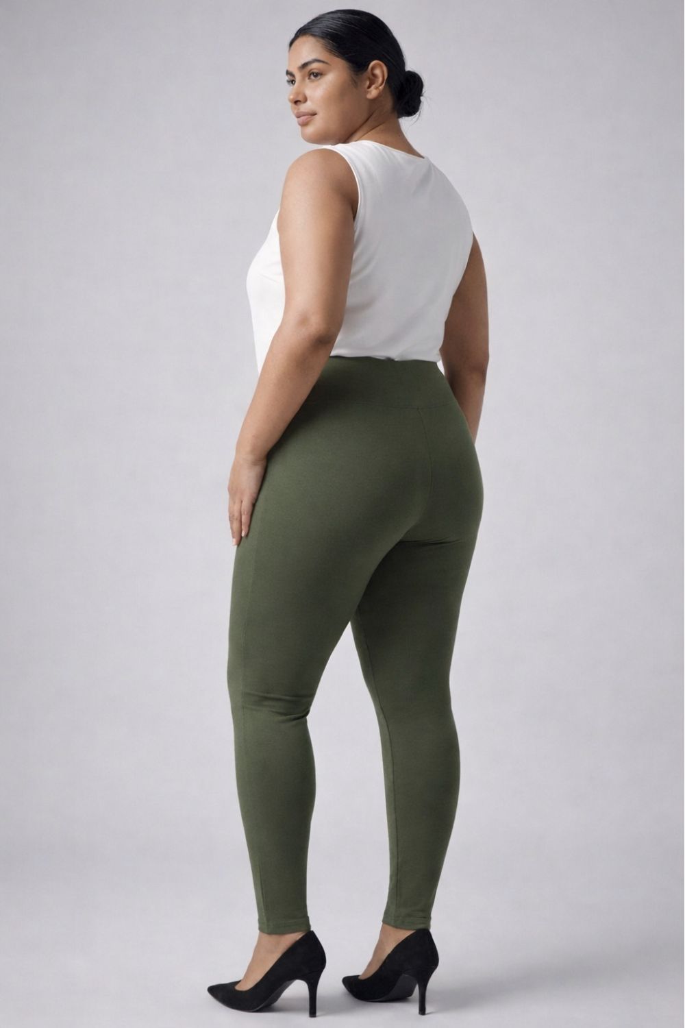 Plus Size Olive Essential Tummy Shaper Jegging