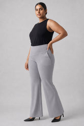 Plus Size English Grey Tummy Shaper Boot Cut Pants