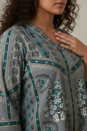 Plus Size Blue Grey SnugWeave™ Winter Top