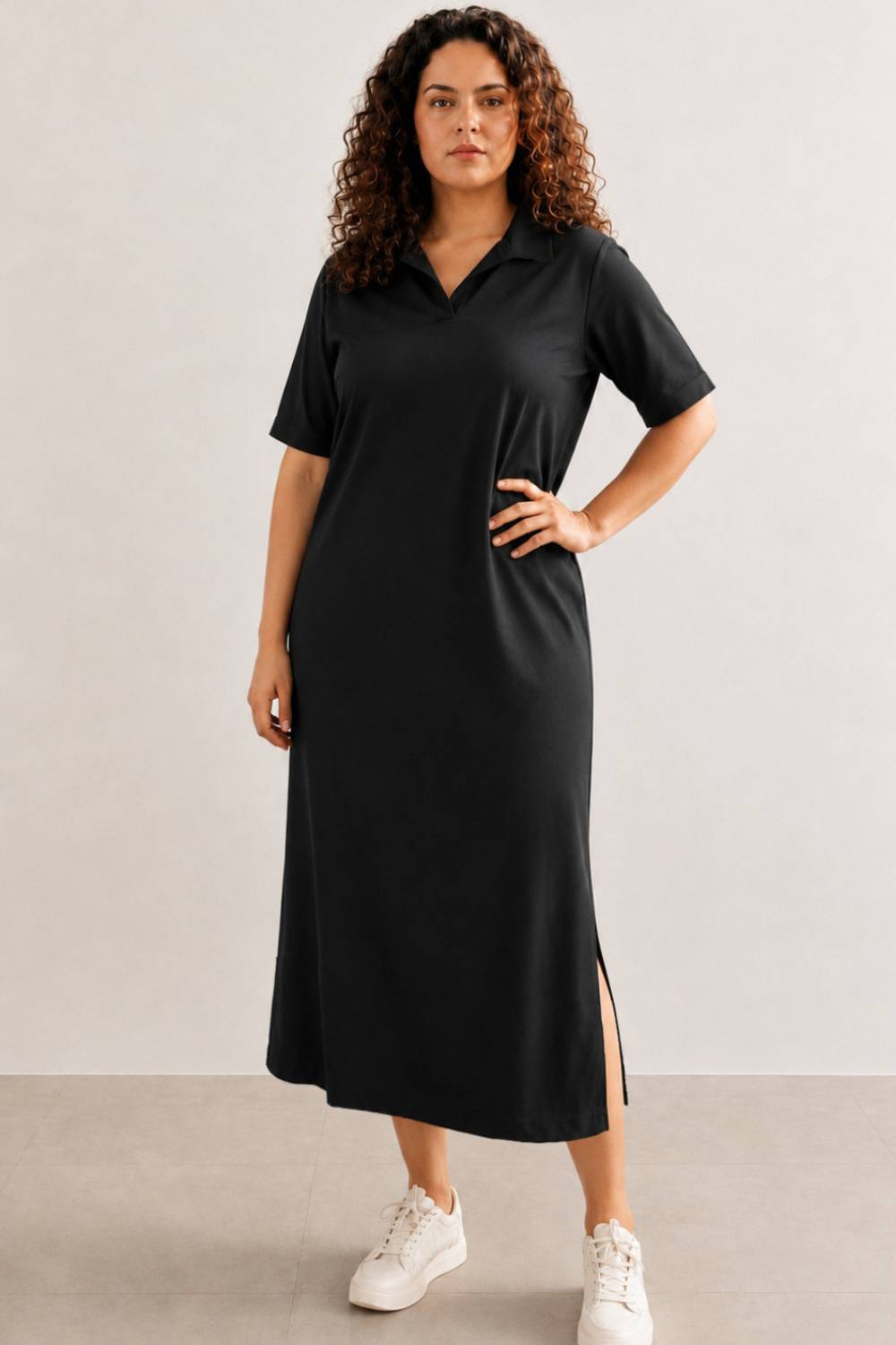 Black Side Slit Long Dress