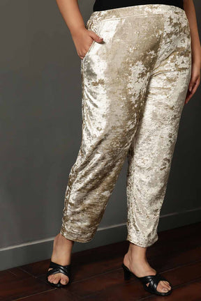 Ivory Velvet Pant