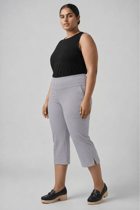 English Grey New Fit Tummy Tucker Crop Pants