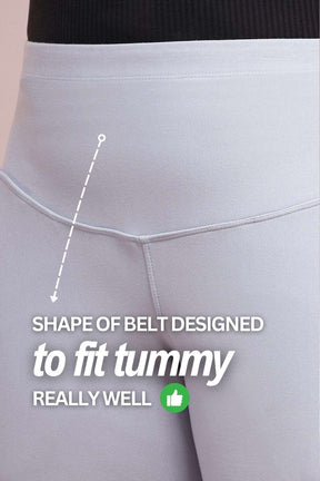 Plus Size Ice Blue Tummy Shaper Flare Pants