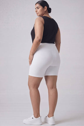 Plus Size White Tummy Shaper Shorts