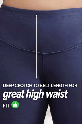 Plus Size Denim Blue Tummy Shaper Flare Pants