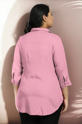 Plus Size Pink Womens Shirt