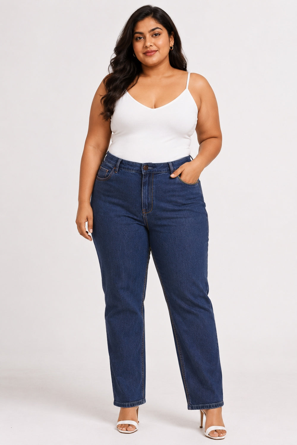 Plus Size Straight Fit Absolute Navy Blue Jeans