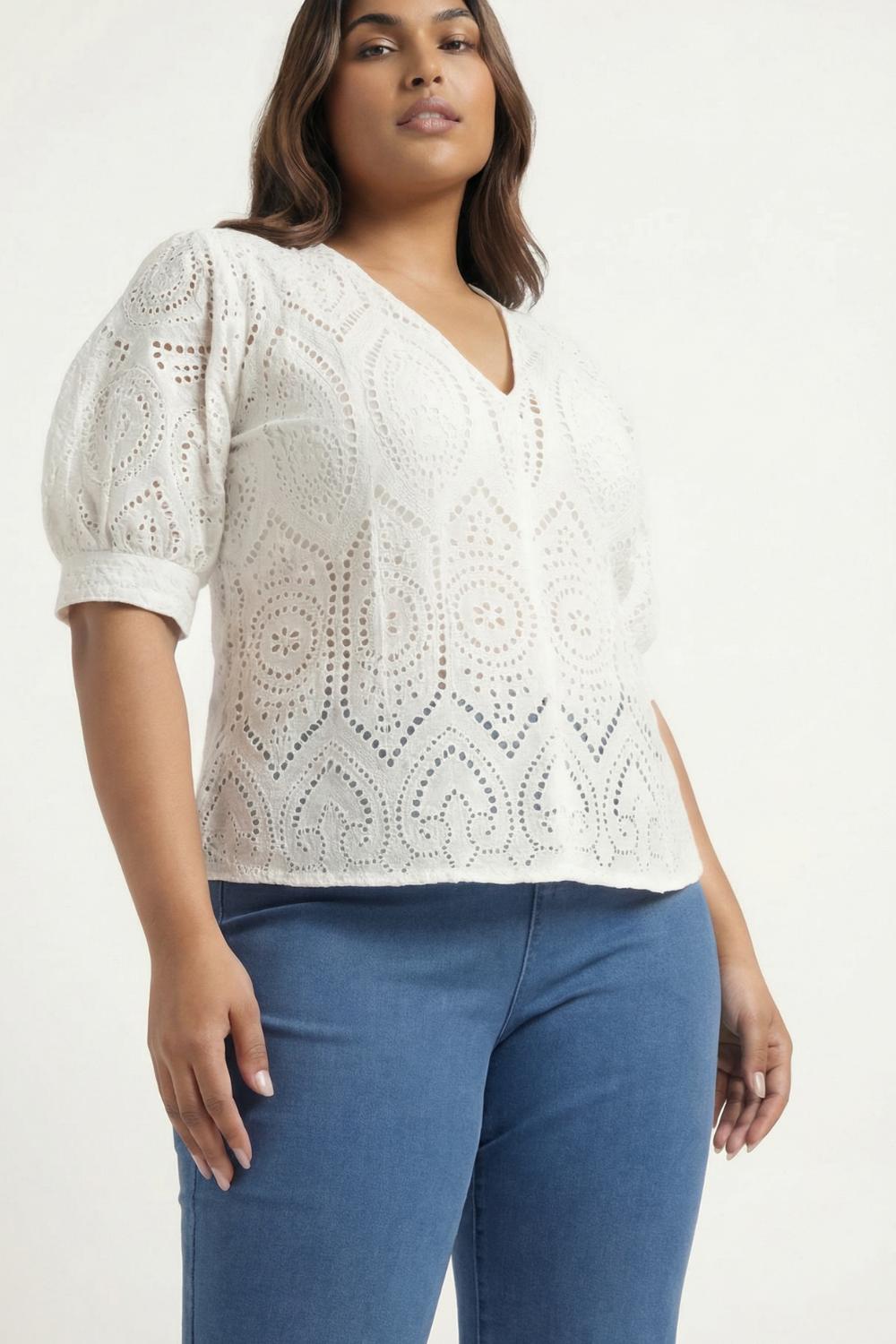 Plus Size Plus Size Bermuda Blue Flare Jeans