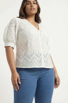 Plus Size Bermuda Blue Flare Jeans