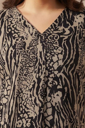 Plus Size Animal Print  SnugWeave Winter Top