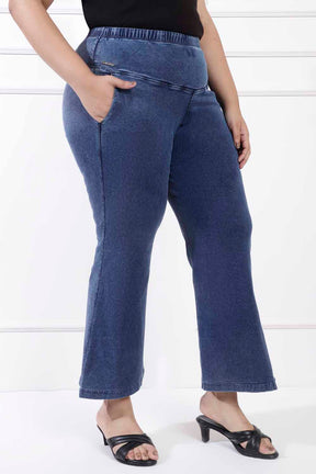 Plus Size Yale Blue Flare Jeans