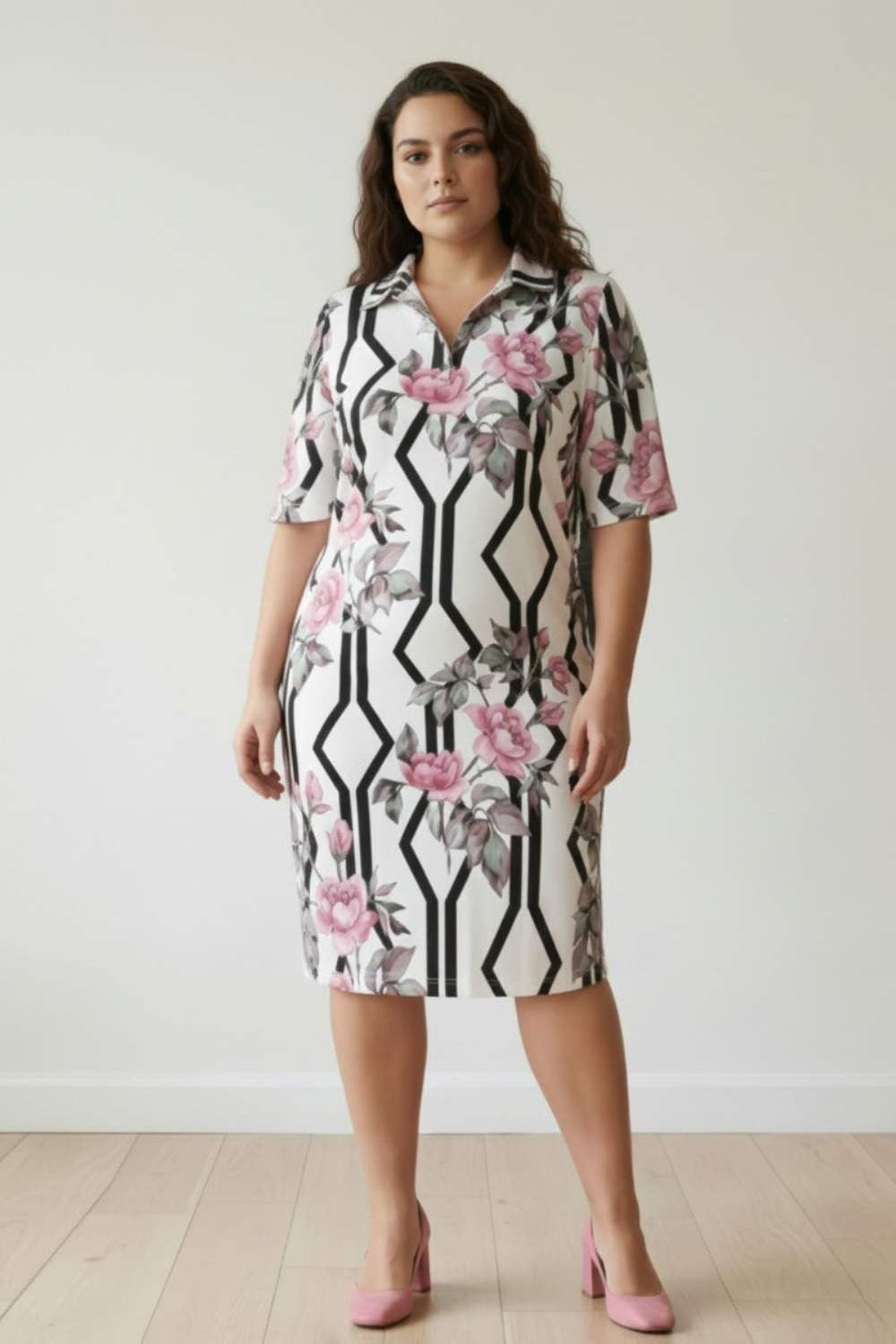 Aquarelle Wildflower Polo Dress