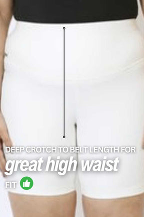 Plus Size White Tummy Shaper Shorts