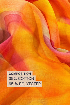 Vertical Floral Stripe Cotton Blend Fabric 56 Inches Width