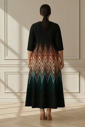 Black and Green Ombre Maxi Dress