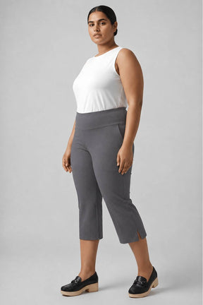Grey New Fit Tummy Tucker Crop Pants
