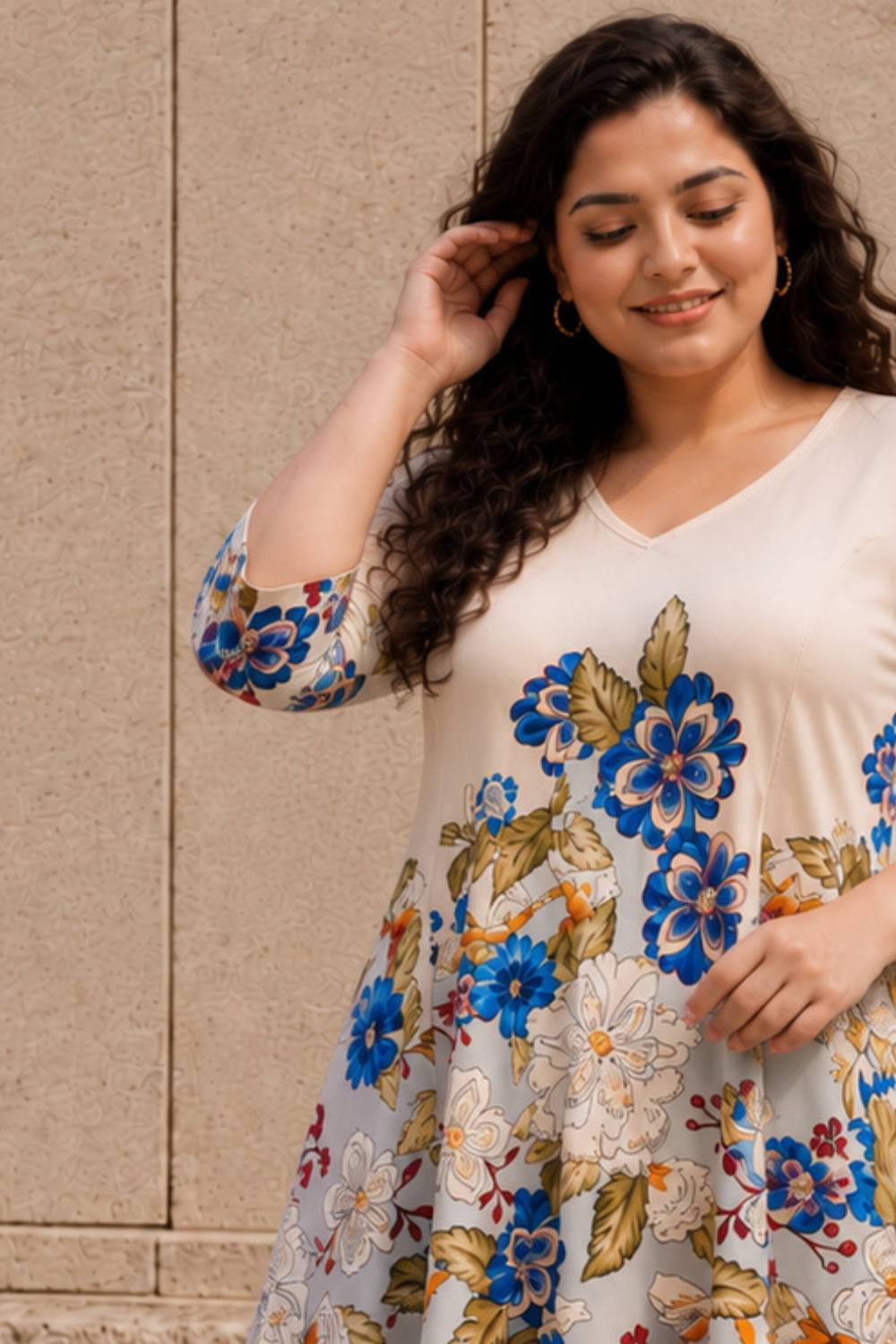Plus Size Plus Size Fresh Bloom Midi Dress