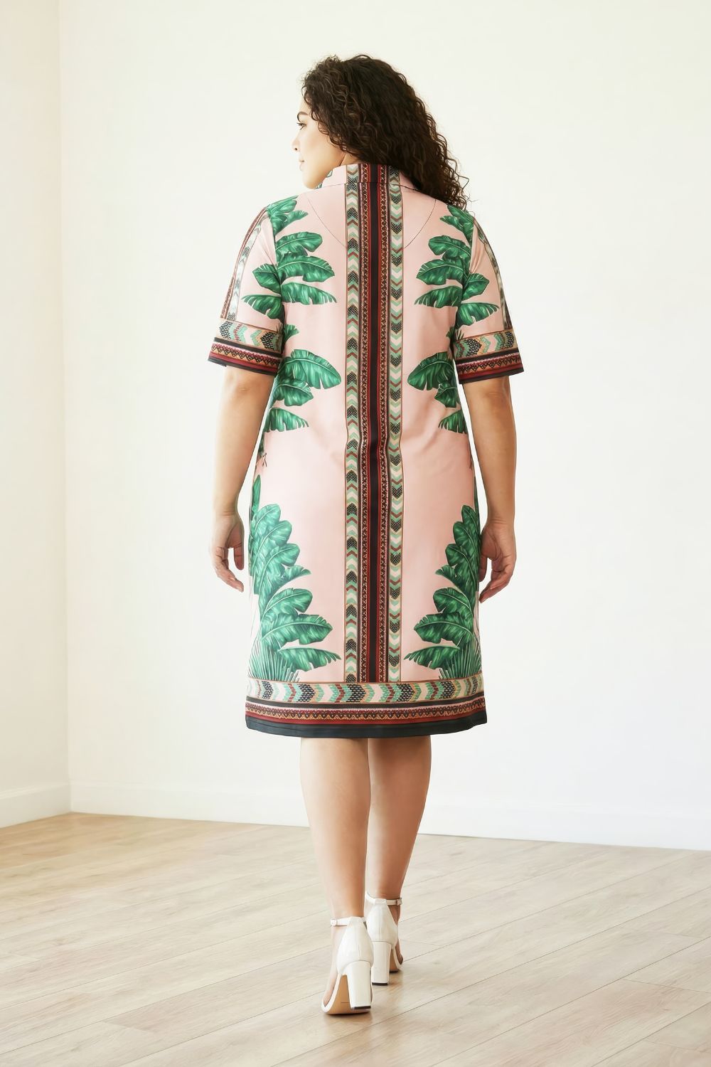 Tropical Pink Polo Dress for Women