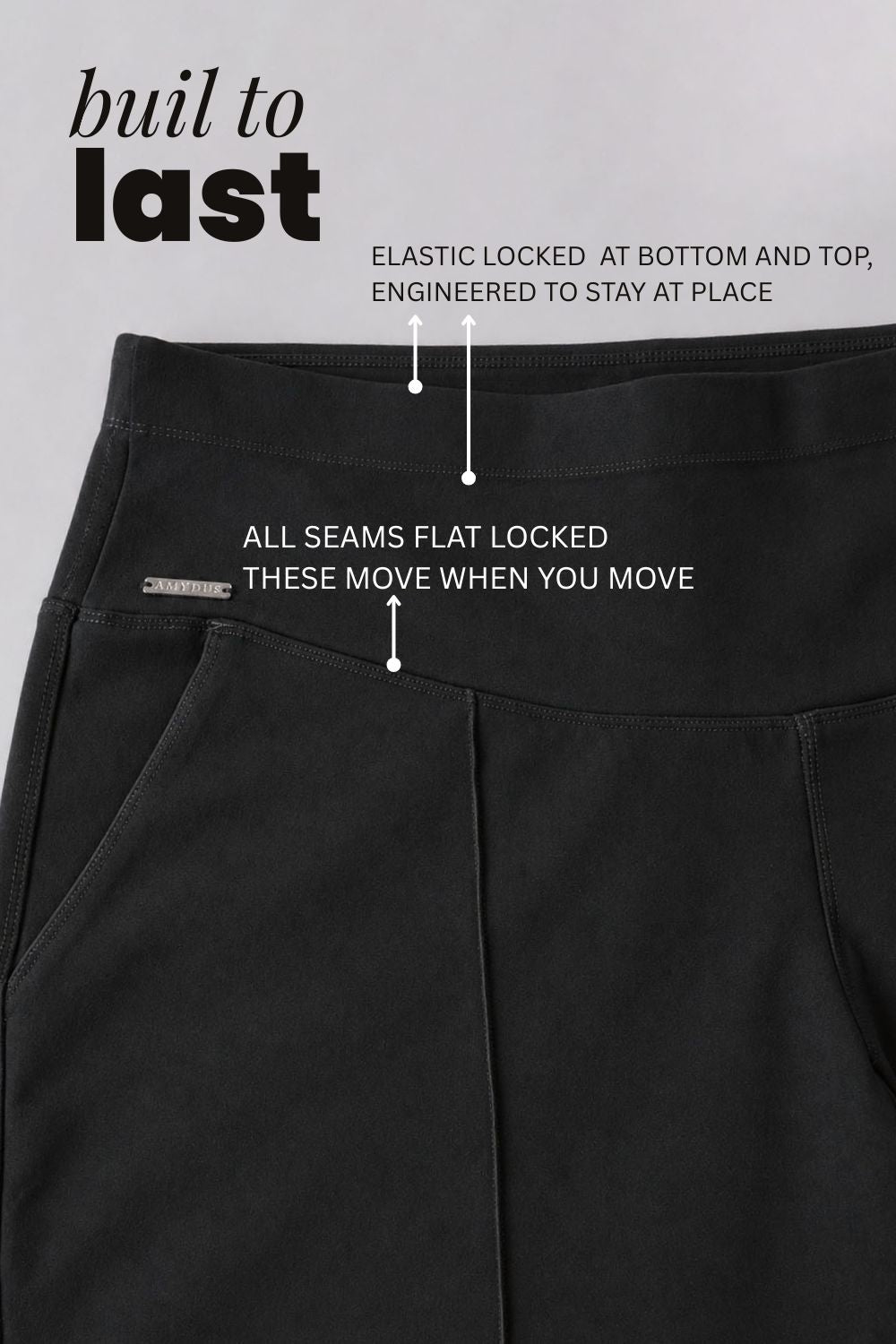 Plus Size Plus Size Black Tummy Shaper Straight Fit Pants