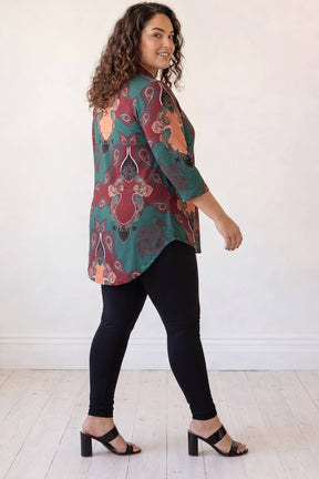 Emerald Mystic Center Pleat Top