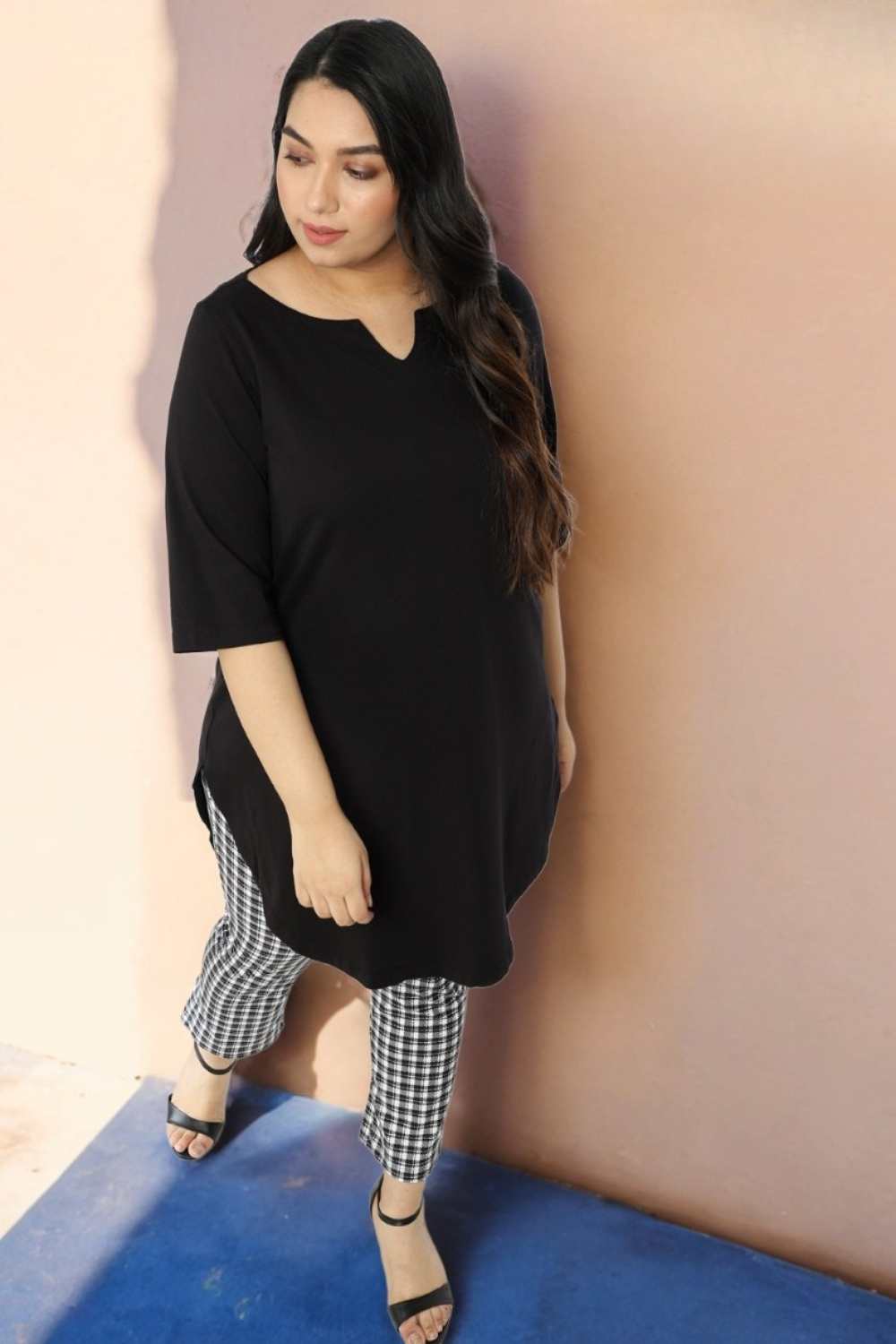 Plus Size Tunic Dress With Tights Plus Size Black Longline Tunic