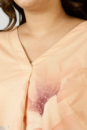 Floral Border Plus Size Top