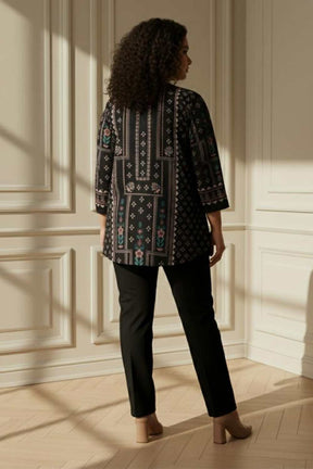 Plus Size Black Ethnic SnugWeave™ Winter Top