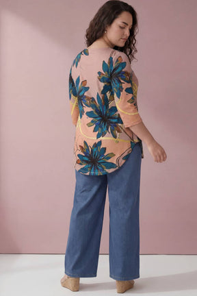 Purple Floral Plus Size Top