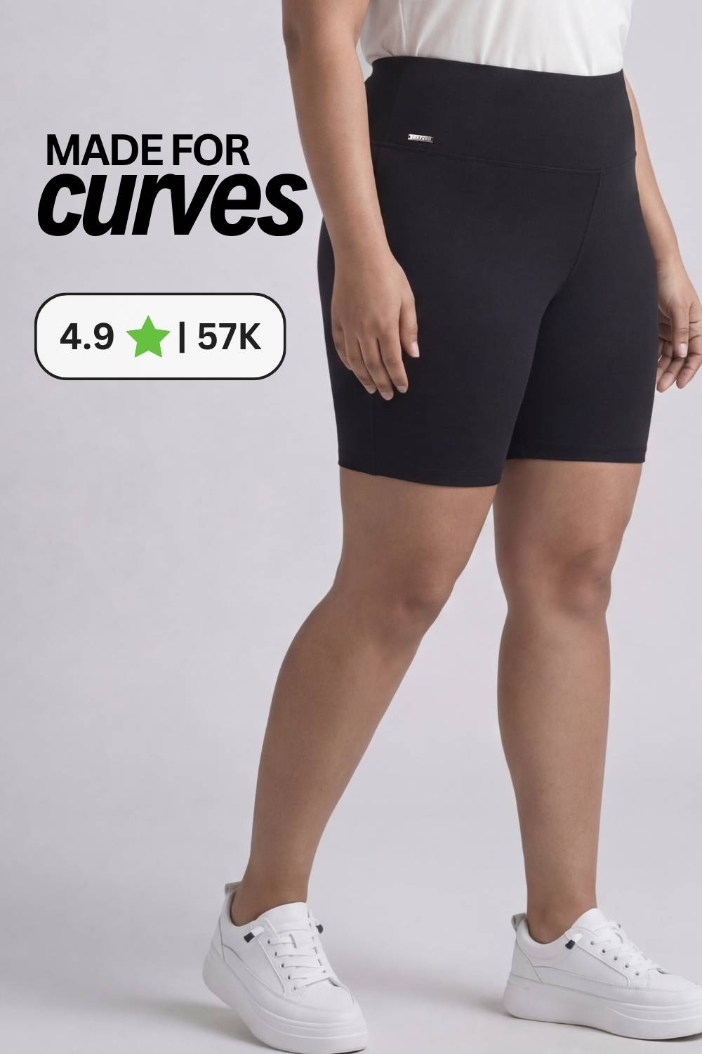 Comfortable Plus Size Black Tummy Shaper Shorts