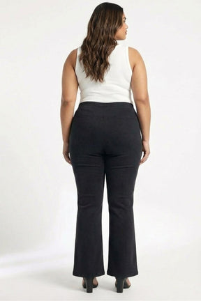 Plus Size Black Light Fade Flare Jeans