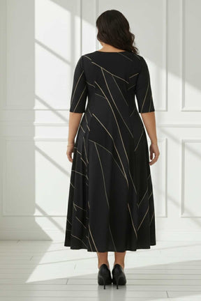 Teal Black Sculpted Cocktail Dress