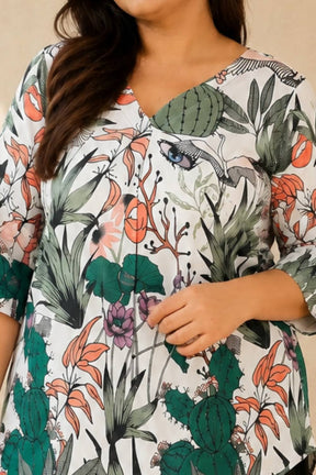 Plus Size Quirky Wildlife Centre Pleat Top