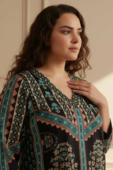 Plus Size Black Blue SnugWeave™ Winter Top