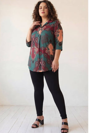 Emerald Mystic Center Pleat Top