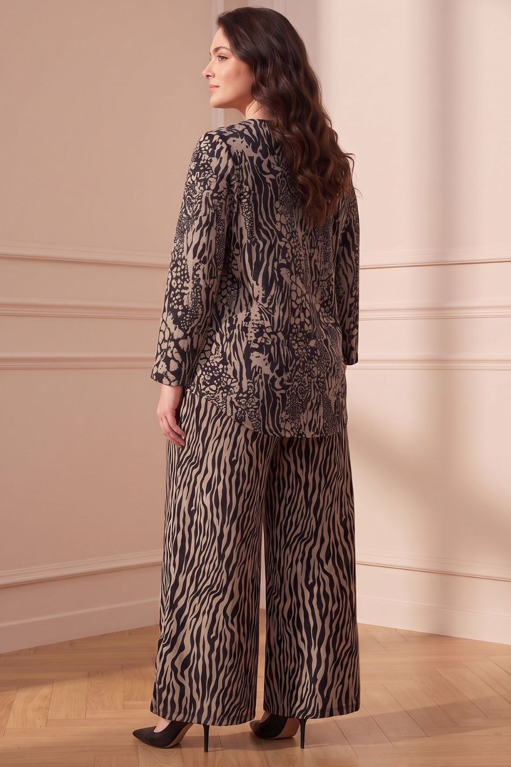 Plus Size Plus Size Animal Print SnugWeave™ Winter Top Coord Set